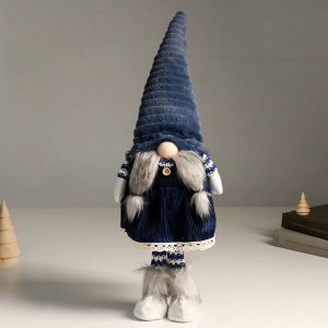 Кукла интерьерная "Бабусечка в синем сарафане и колпаке" 54 см
