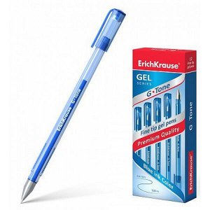 Ручка гелевая G-TONE 0.5 мм синяя 17809 ErichKrause