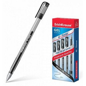 Ручка гелевая G-TONE 0.5 мм черная 17810 ErichKrause