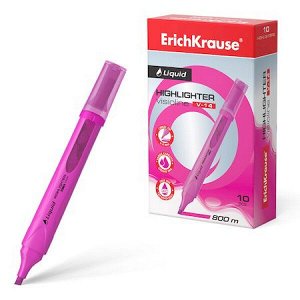 Текстовыделитель с жидкими чернилами Liquid Visioline V-14 Neon розовый 56029 ErichKrause