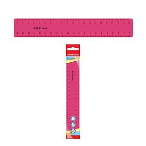 Линейка пластиковая 20 см Bubble Gum розовая 57838 ErichKrause