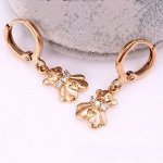Серьги с фианитами, покрытие позолота, С0042
