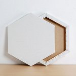 Холст на подрамнике грунт Шестигранный d 20см Китай