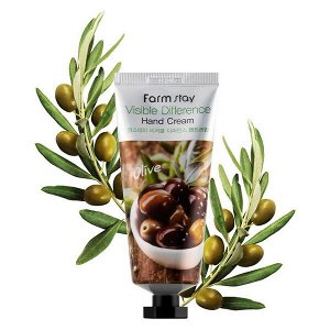 Крем для рук маслом оливы FarmStay Visible Difference Hand Cream Olive, 100гр