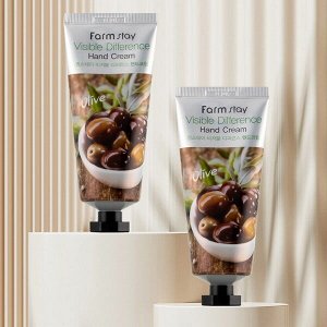 Крем для рук маслом оливы FarmStay Visible Difference Hand Cream Olive, 100гр