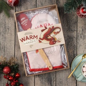 Набор подарочный Доляна Warm winter : варежка-прихватка, лопатка силикон