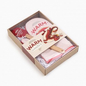 Набор новогодний подарочный Доляна Warm winter : варежка-прихватка, лопатка силикон