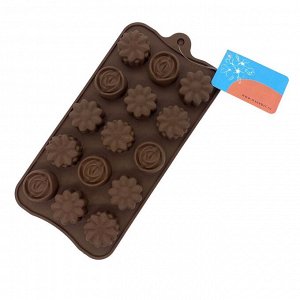 Форма для шоколада, силикон, 21 х 10,3 х 1,5 см, АССОРТИ
