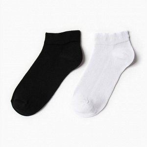 Набор укороченных носков (2шт) LB Hype 451, цвет белый/черны, р-р 36-41