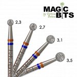 Фреза алмазная MAGIC BITS шар красный-синий 31 Арт. НАШ СМ31