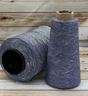 Пряжа для вязания 66 гр., Scintilla 70% вискоза  30% металлизированная нить  3500м/100м Голубой/серебро
