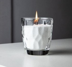 Насыпная свеча в гранулах, ваза "Ромб", восковая