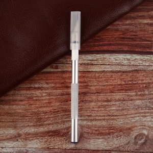 Нож макетный для работы с кожей, 14,5 x 0,8 см, цвет серебряный