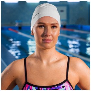 Шапочка для плавания взрослая ONLYTOP Swim, резиновая, обхват 54-60 см, цвета МИКС