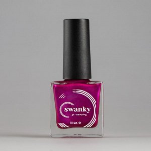 Лак для стемпинга SWANKY STAMPING Metallic №010 красно-пурпурный 10мл