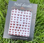 Наклейки NAIL DECALS DН-310 сердца красные