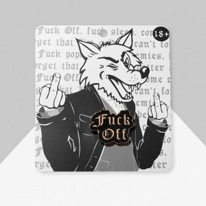Значок Fхck Off, цвет чёрный в золоте