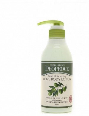 DEOPROCE Лосьон д/тела WELL-BEING Fresh Moisturizing OLIVE body lotion Олива 500мл №1261