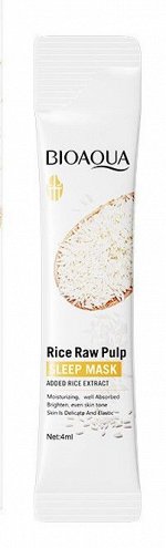 BIOAQUA RICE RAW PULP Ночная маска для лица с экстрактом риса, 4мл