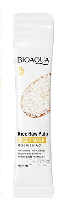 BIOAQUA RICE RAW PULP Ночная маска для лица с экстрактом риса, 4мл