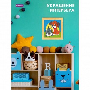 Фреска из цветного песка «Кот и Пёс»