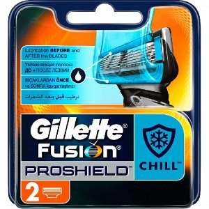 Gillette сменные кассеты Fusion ProShield Chill,  2шт