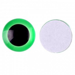 Глаза на клеевой основе, набор 10 шт., размер 1 шт. — 16 мм, цвет зелёный