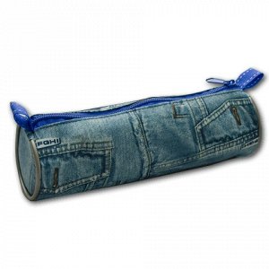 Пенал-тубус (косметичка) дизайн джинсы, размер 200*65 мм, ПТ
