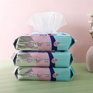 Бытовые влажные салфетки Kitchen Wipes / 80 шт. 200 x 250 мм, для кухни, дома ,авто, на пикник