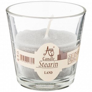 Свеча ароматическая стеариновая в стакане land диаметр 7,5 см высота 7,5