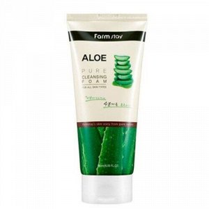 Очищающая пенка для лица с экстрактом алоэ FarmStay Aloe Pure Cleansing Foam, 180мл