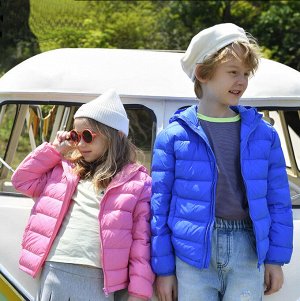 Детская демисезонная утепленная куртка с капюшоном для мальчика, цвет ярко-синий