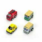 Bebelot набор инерционных игрушек &quot;Городской транспорт&quot; (6 см, 4 шт., в ассорт.)