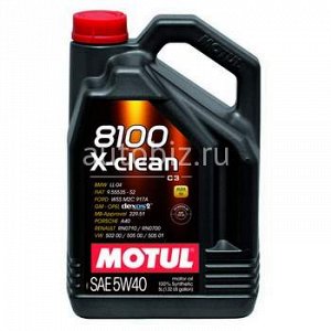 MOTUL 8100 X-clean 5W40 SN/CF синтетика  5л (1/4) *