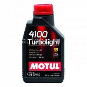 MOTUL 4100 Turbolight 10W40 SM/CF полусинтетика   1л (1/12) *