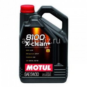 MOTUL 8100 X-clean 5W30 SM/CF, C3 синтетика  5л (1/4) *
