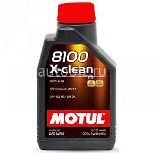 MOTUL 8100 X-clean 5W30 SM/CF, C3 синтетика  1л (1/12) *