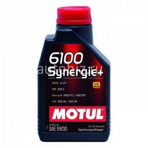 MOTUL 6100 Syn-nergie 5W30 SN/CF, A3/B4 полусинтетика 1л (1/12) *