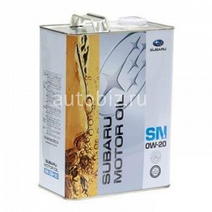 SUBARU Motor Oil 0W20 SN бензин 4л (1/6) *