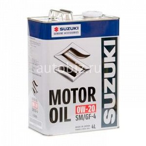 SUZUKI Oil 0W20 SM/GF-4 бензин, гидрокрекинг 4л (1/6) *