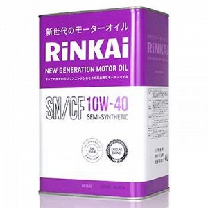 Масло моторное RINKAI SN/CF 10W40 (бензин/полусинтетика) 4л (1/4) *