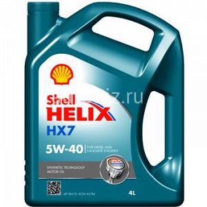 Shell  HELIX HX 7 /synthetic technology/  5W40   SN/CF (A3/B4)   4л  (1/4)   (п./синтетика) *