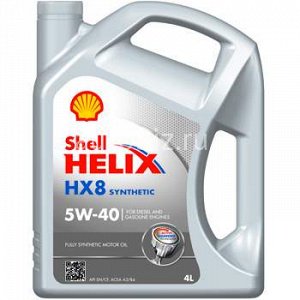 Shell  HELIX HX 8 /fully synthetic/  5W40   SN/CF (A3/B4)   4л  (Синтетика)  (1/4) *