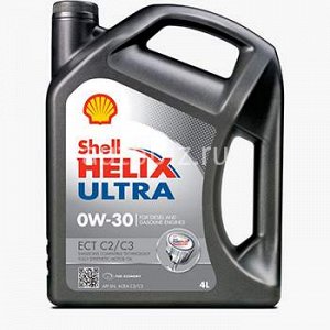 Shell  HELIX Ultra ECT /fully synthetic/ 0W30   SN (С2/C3)  4л  (универсальная 100% синтетика) (1/4) *