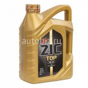 ZIC  TOP  5w30  ACEA  C3 (универс., премиум синт., CAT/DPF, допуски VW, MB, LL, Porsche)  4л  (1/4) *