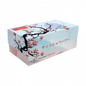 Бумажные салфетки в коробке Tokiko Japan 2-слойные 250 шт