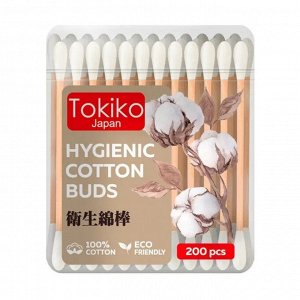 Ватные палочки Tokiko Japan 200 шт бамбук п/стакан