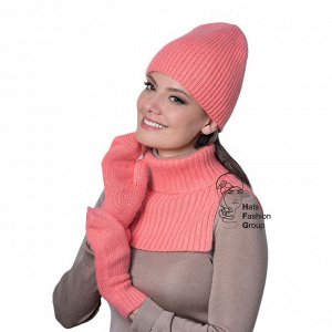 КАМЕРОН шапка женская, темно-коралловый