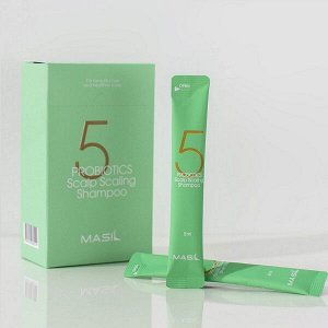 (Набор) Шампунь для глубокого очищения кожи головы Masil 5 Probiotics Scalp Scaling Shampoo, 8мл*20шт