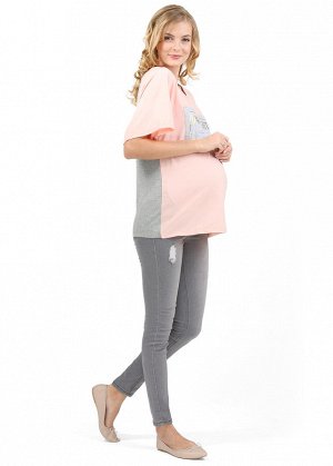 Туника "Кирстен" для беременных; цвет: персиковый (ss17)